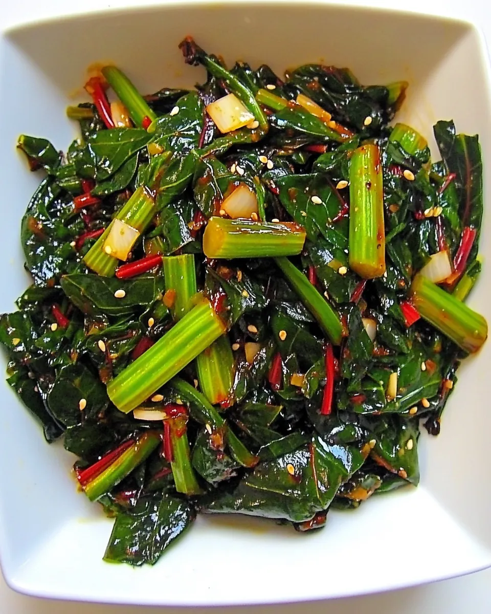 Spicy Stir Fried Swiss Chard