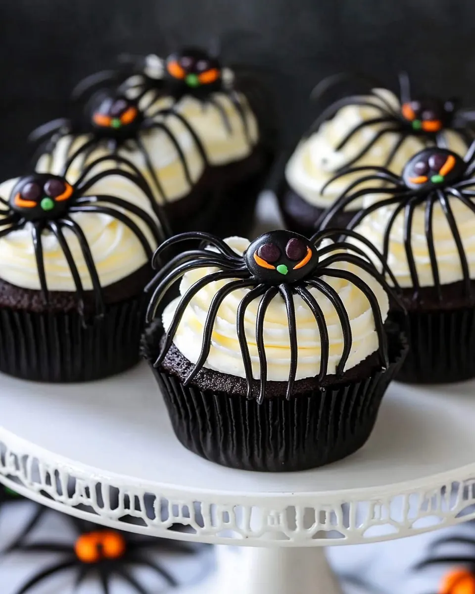 Spider Halloween Cupcakes