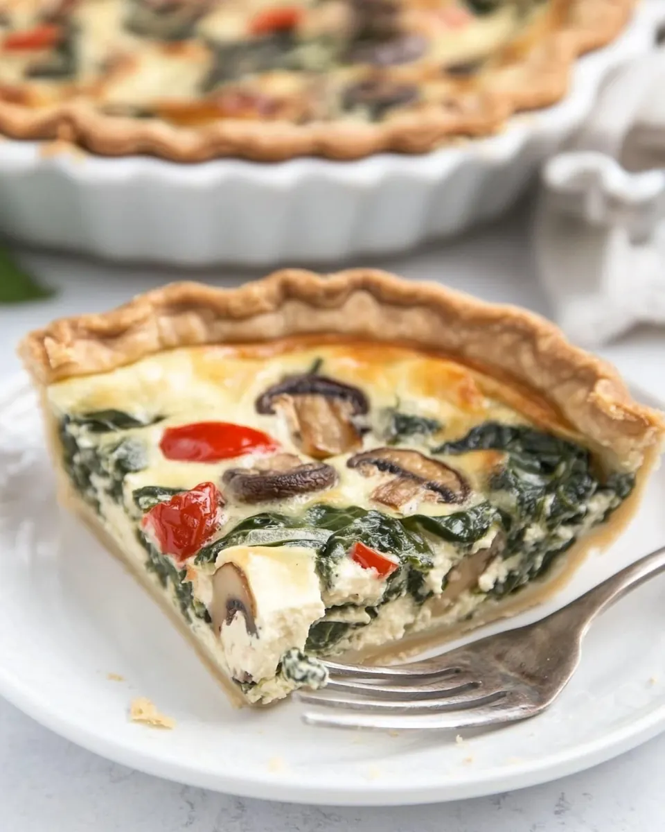 Spinach Mushroom Quiche