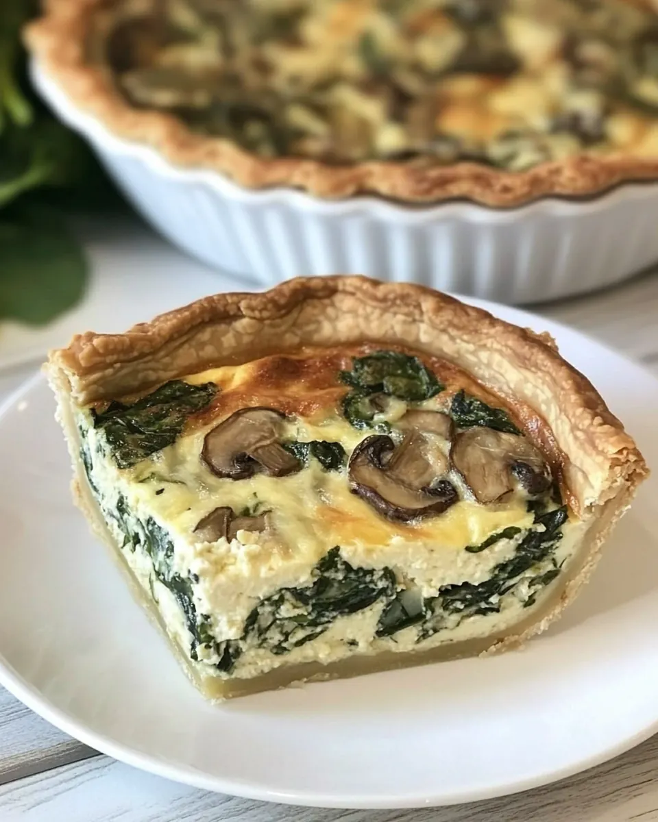 Spinach Mushroom Quiche