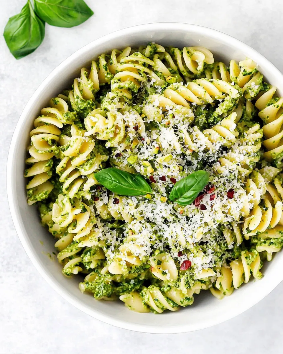 Spinach Pistachio Pesto Pasta