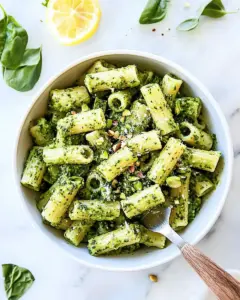 Spinach Pistachio Pesto Pasta