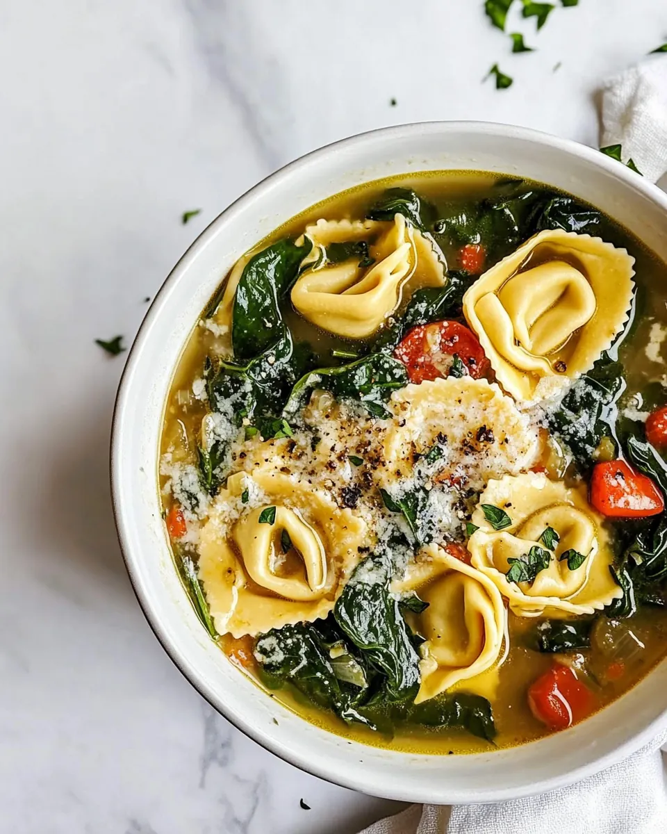 Spinach Tortellini Soup