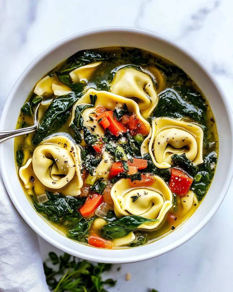 Spinach Tortellini Soup