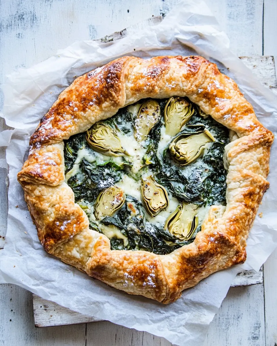 Spinach and Artichoke Galette