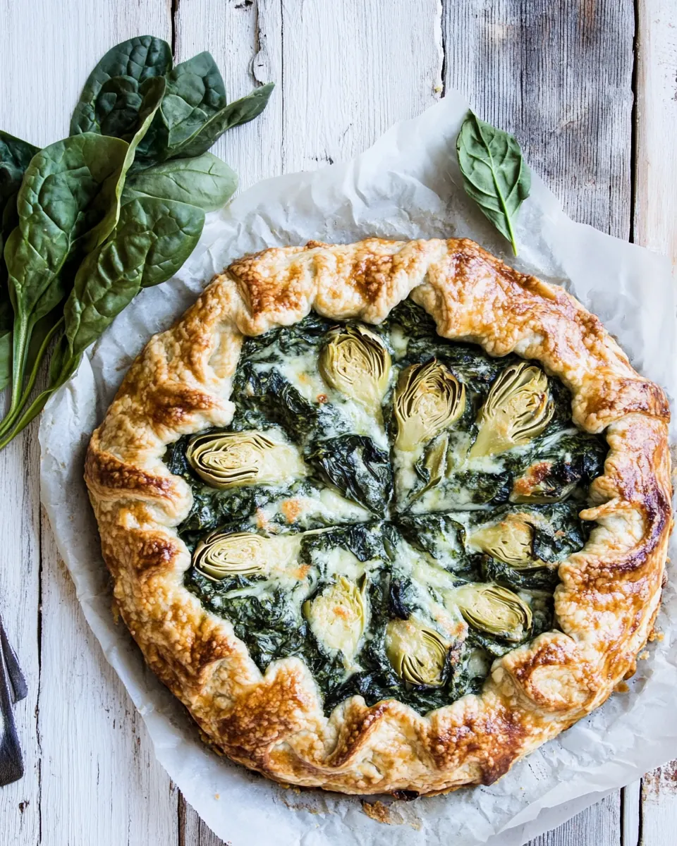 Spinach and Artichoke Galette