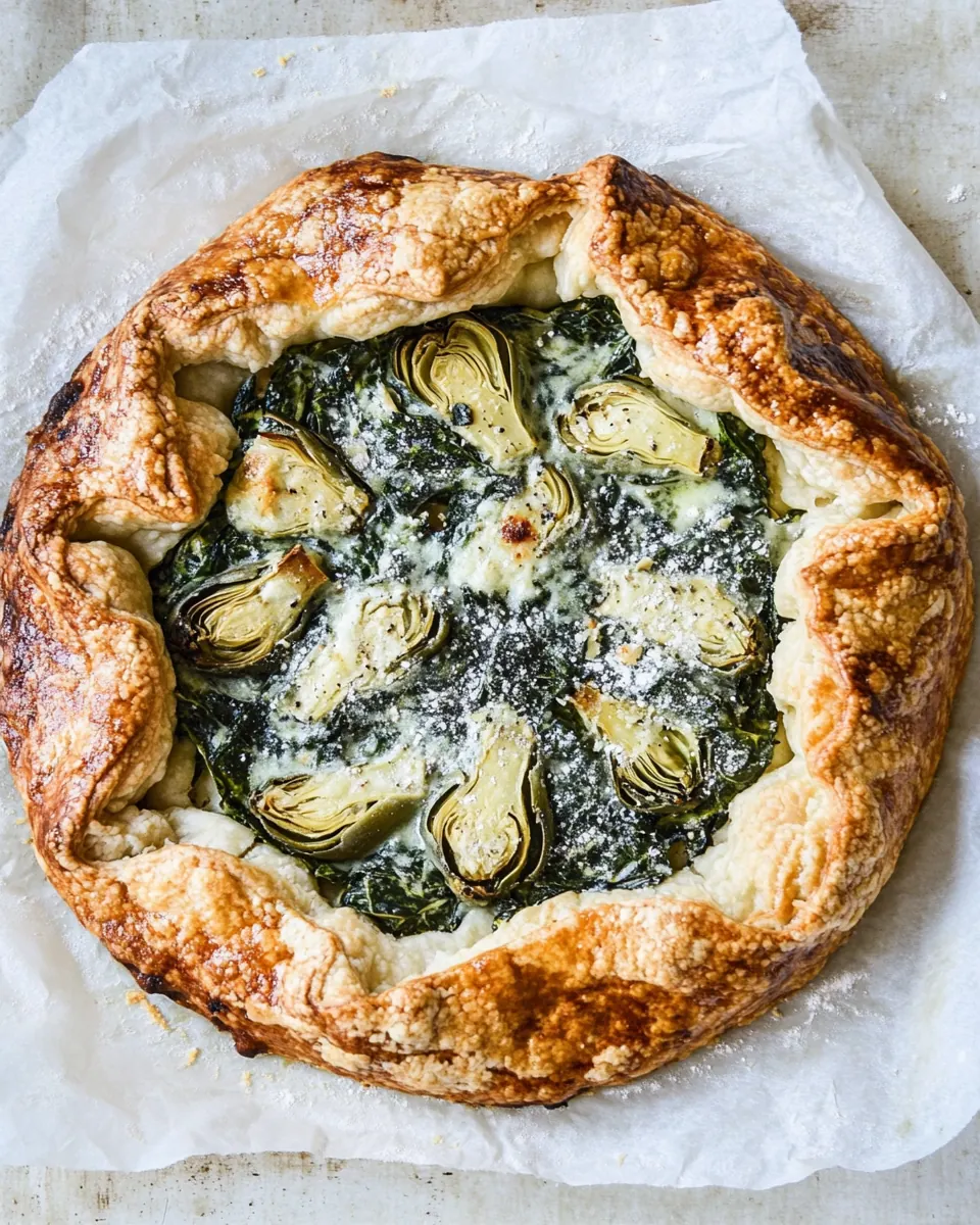 Spinach and Artichoke Galette