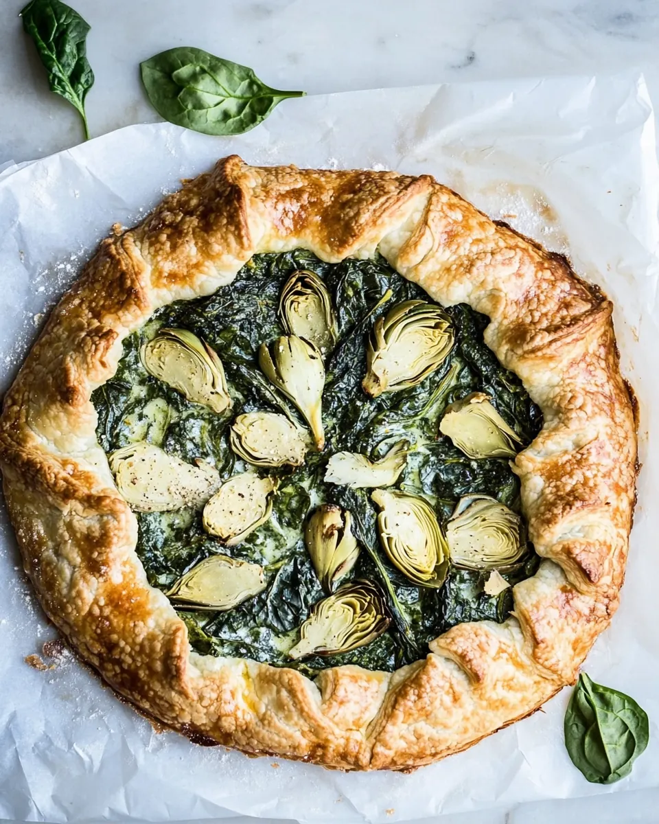Spinach and Artichoke Galette