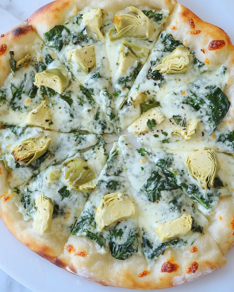 Spinach and Artichoke Pizza
