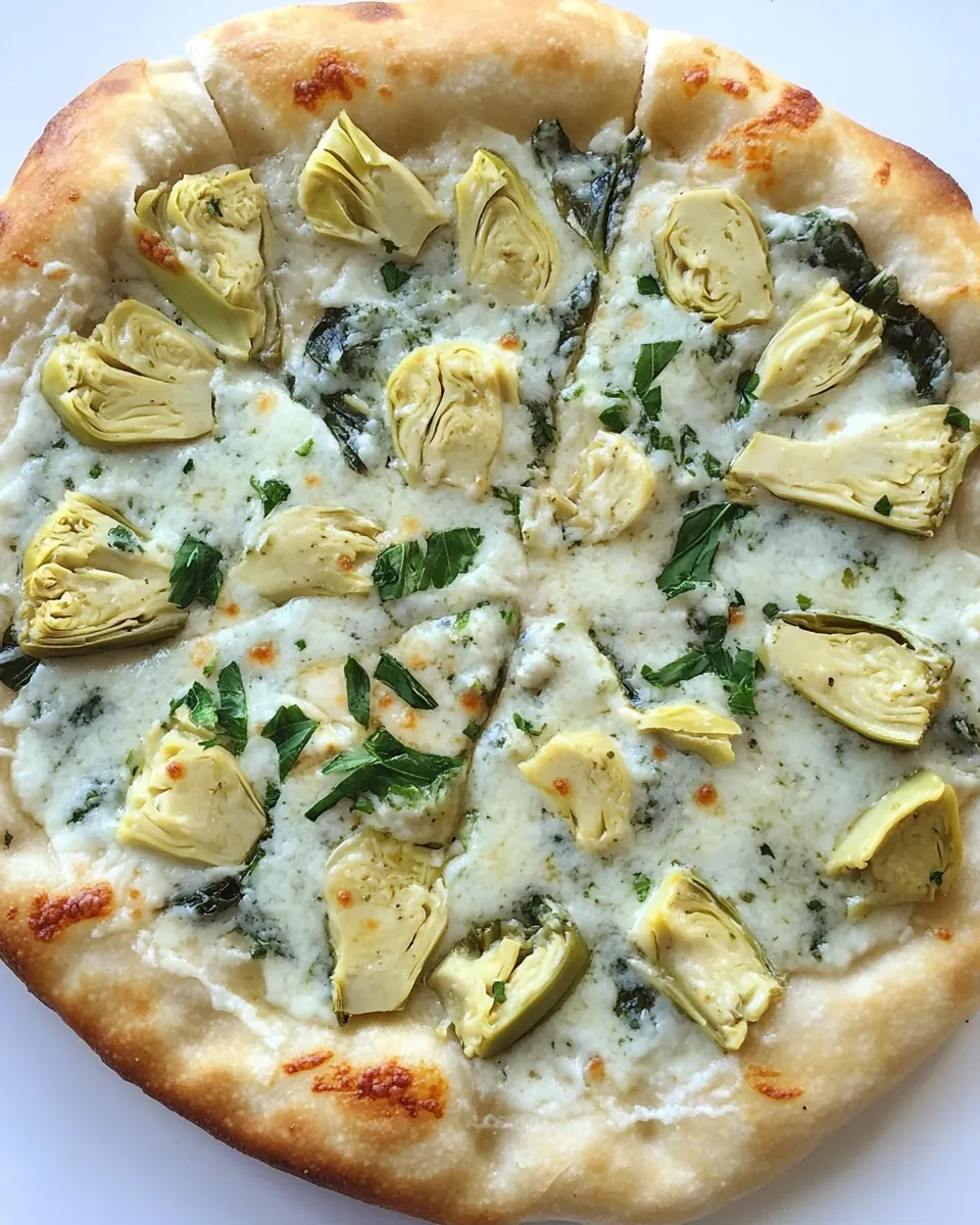 Spinach and Artichoke Pizza