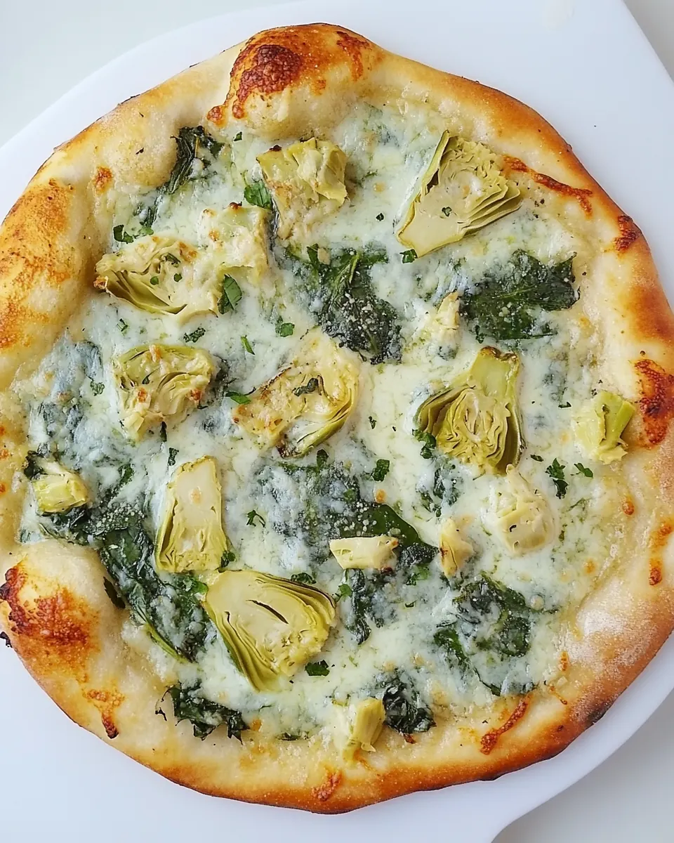 Spinach and Artichoke Pizza