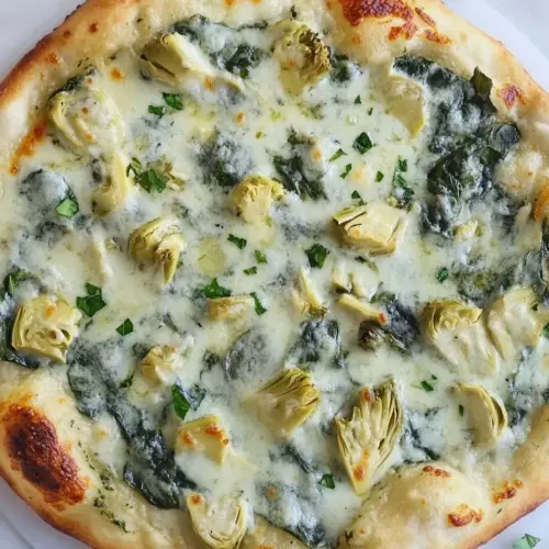Spinach and Artichoke Pizza