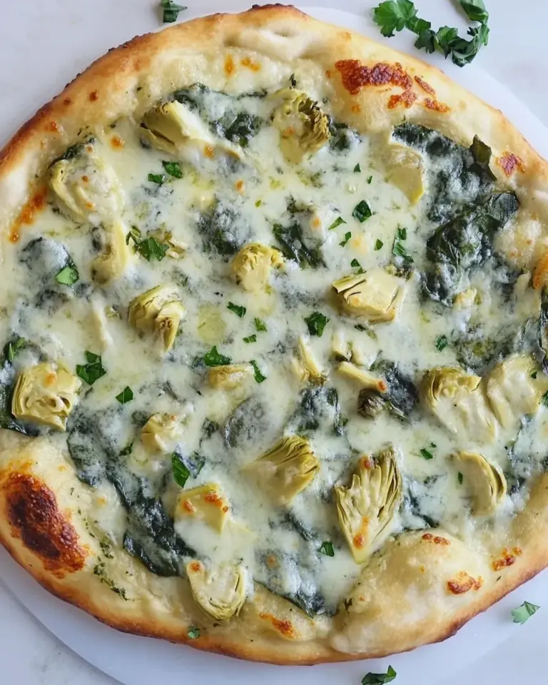 Spinach and Artichoke Pizza