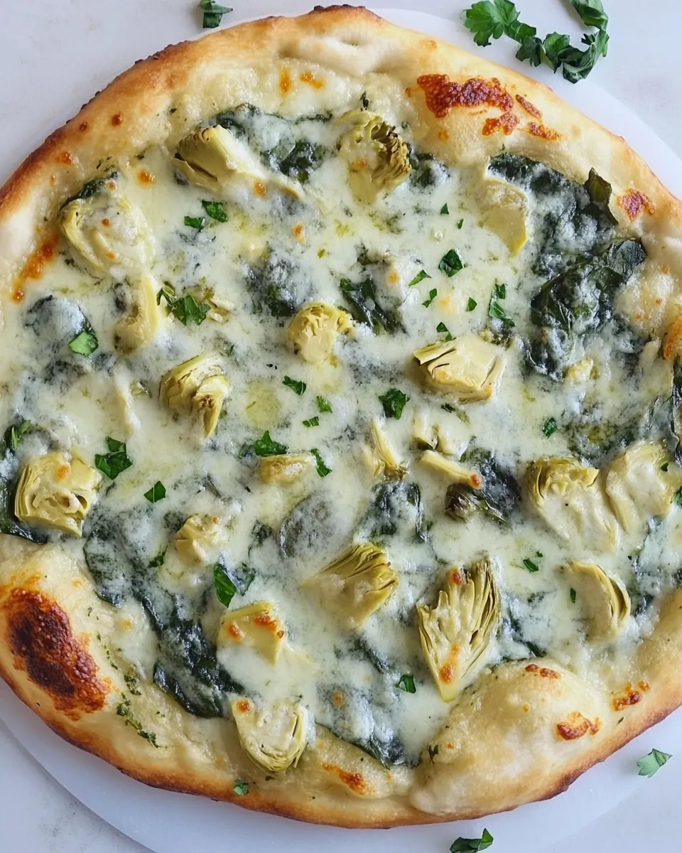 Spinach and Artichoke Pizza