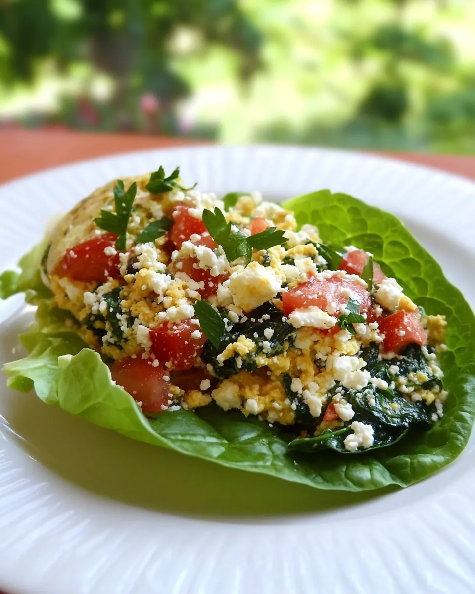 Spinach and Feta Lettuce Wrap