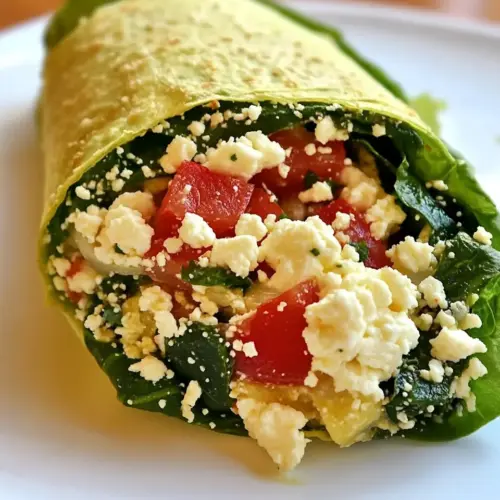 Spinach and Feta Lettuce Wrap