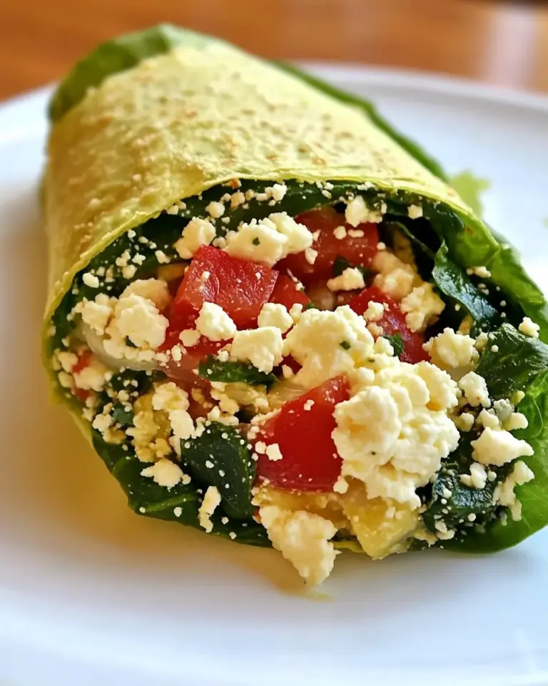 Spinach and Feta Lettuce Wrap
