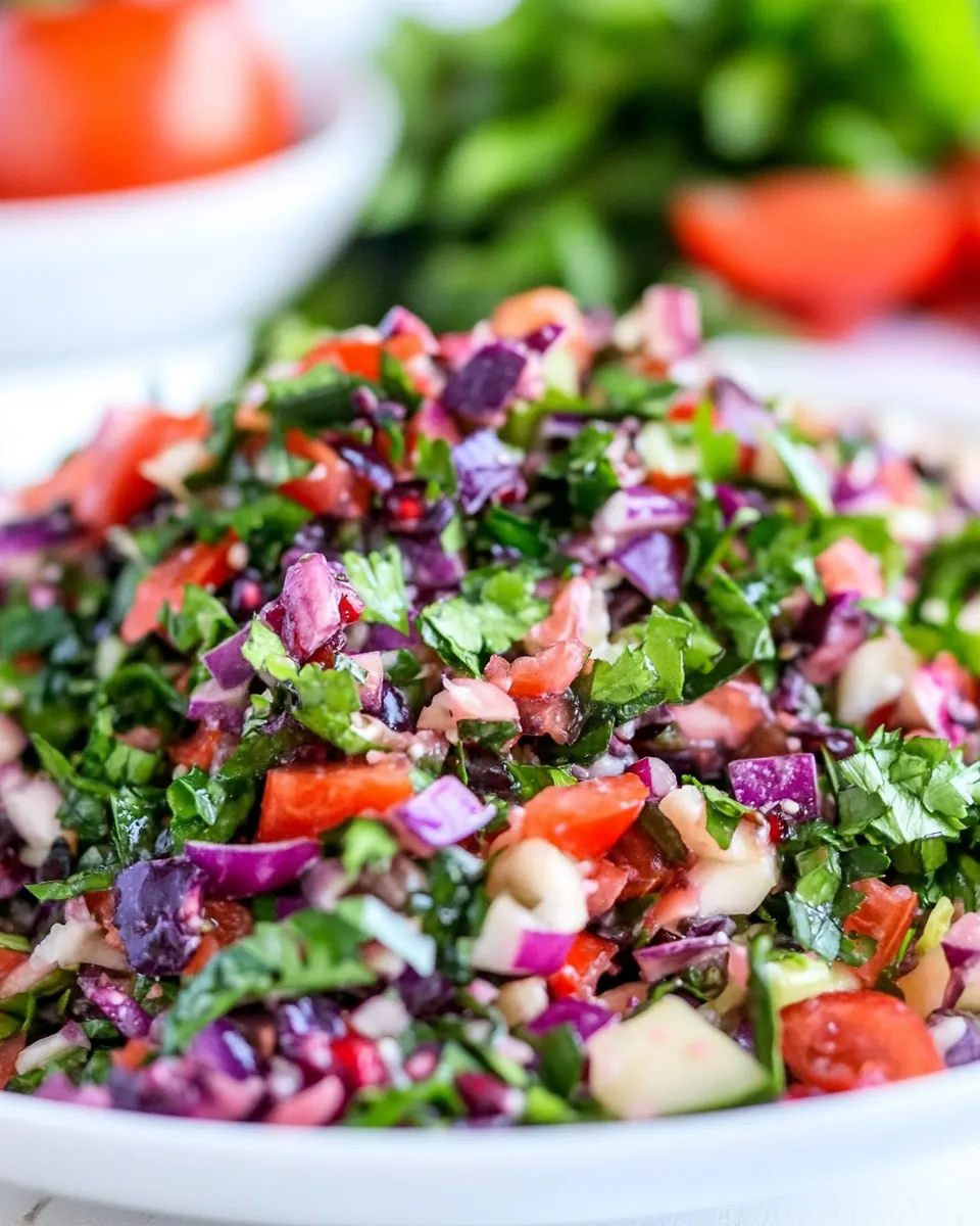 Spring Chopped Salad with Pomegranate Dressing