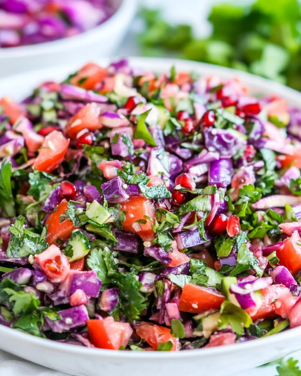 Spring Chopped Salad with Pomegranate Dressing