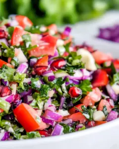 Spring Chopped Salad with Pomegranate Dressing