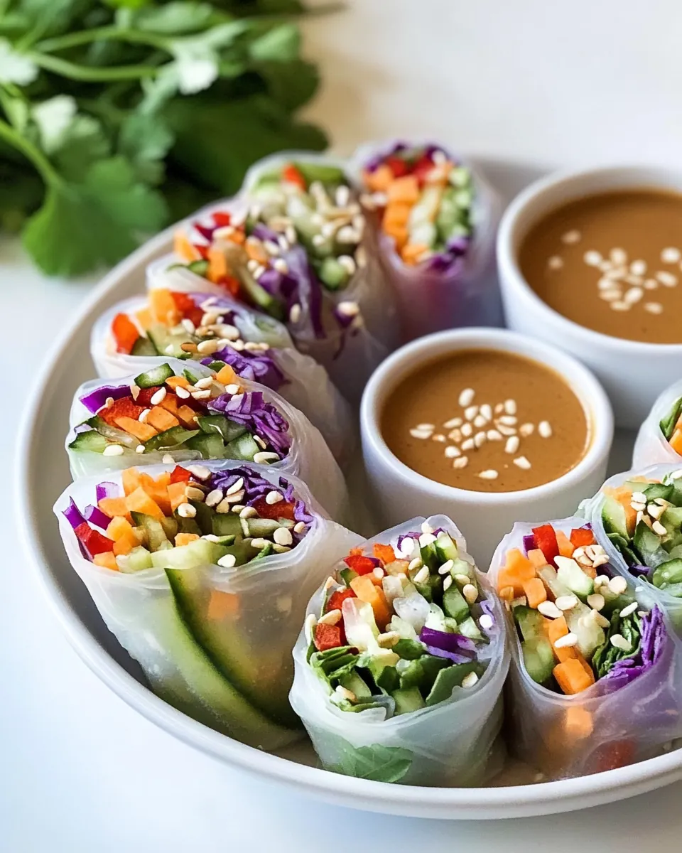 Spring Rolls with Peanut Sauce