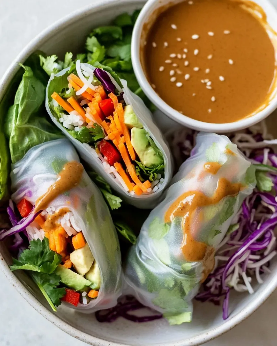 Spring Rolls with Peanut Sauce