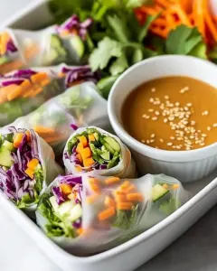 Spring Rolls with Peanut Sauce
