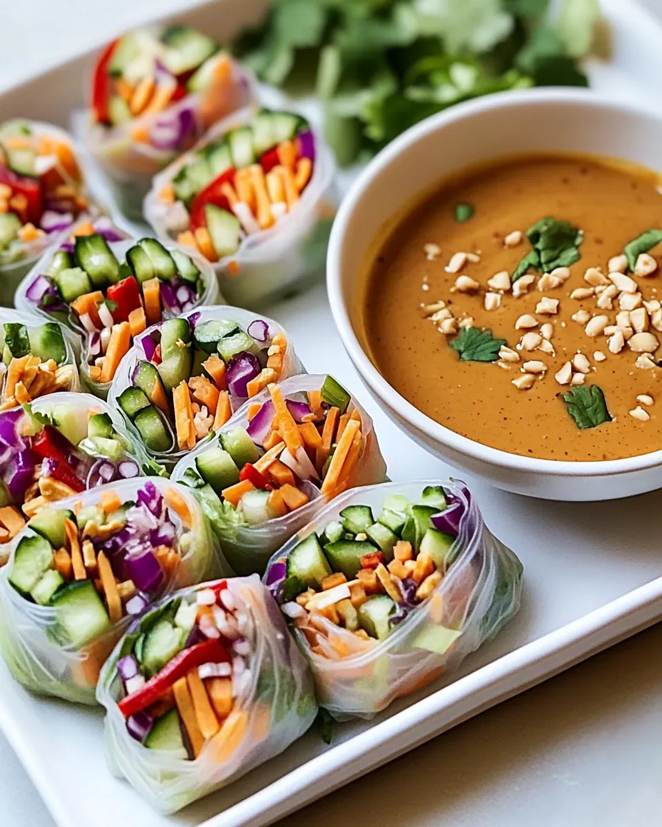 Spring Rolls with Peanut Sauce