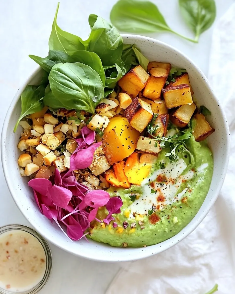 Spring Vegetable Buddha Bowls with Goddess Dressing