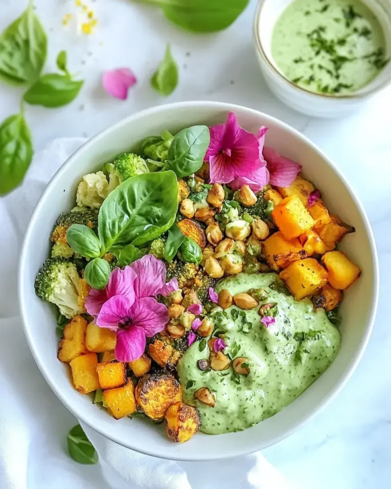 Spring Vegetable Buddha Bowls with Goddess Dressing