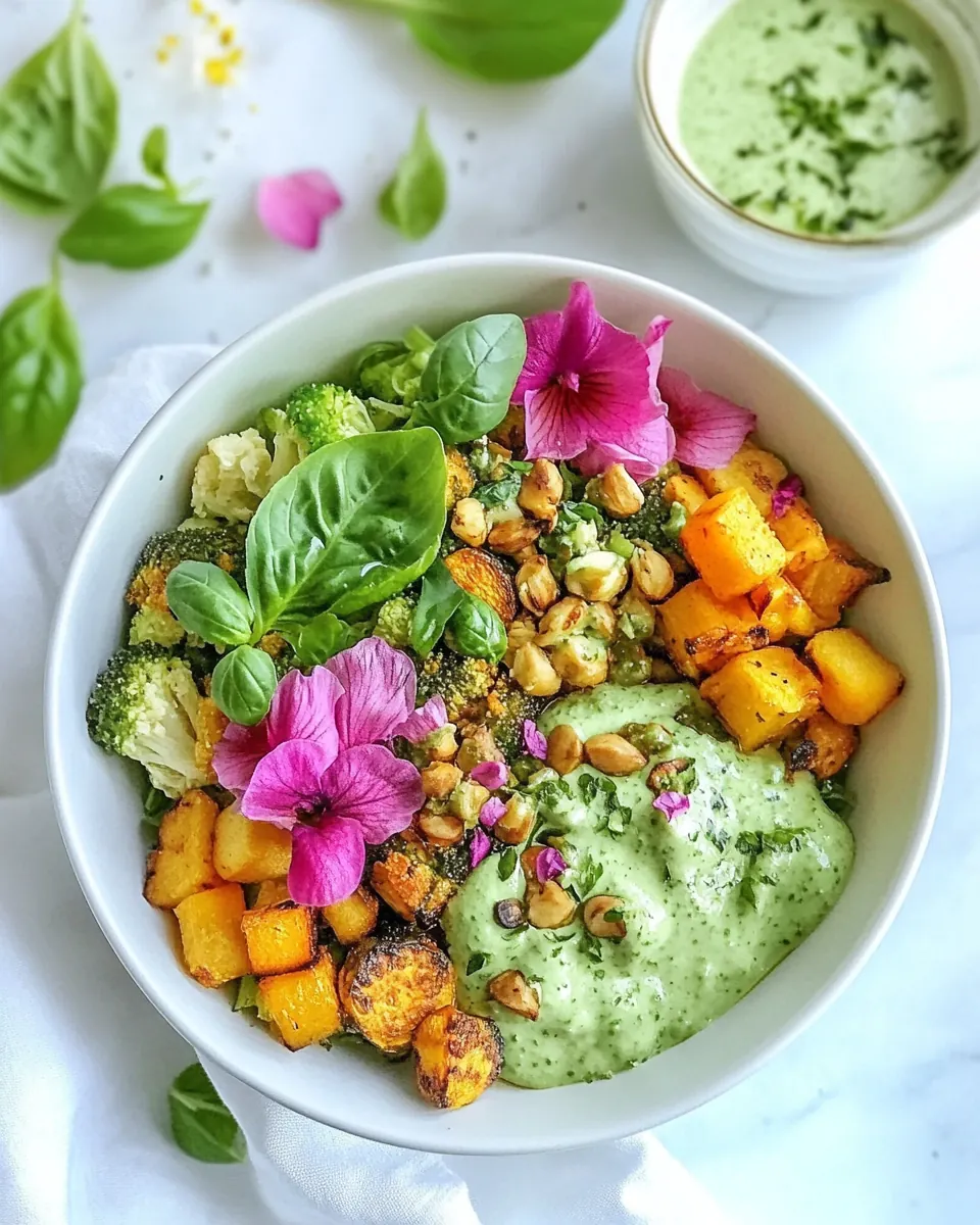 Spring Vegetable Buddha Bowls with Goddess Dressing