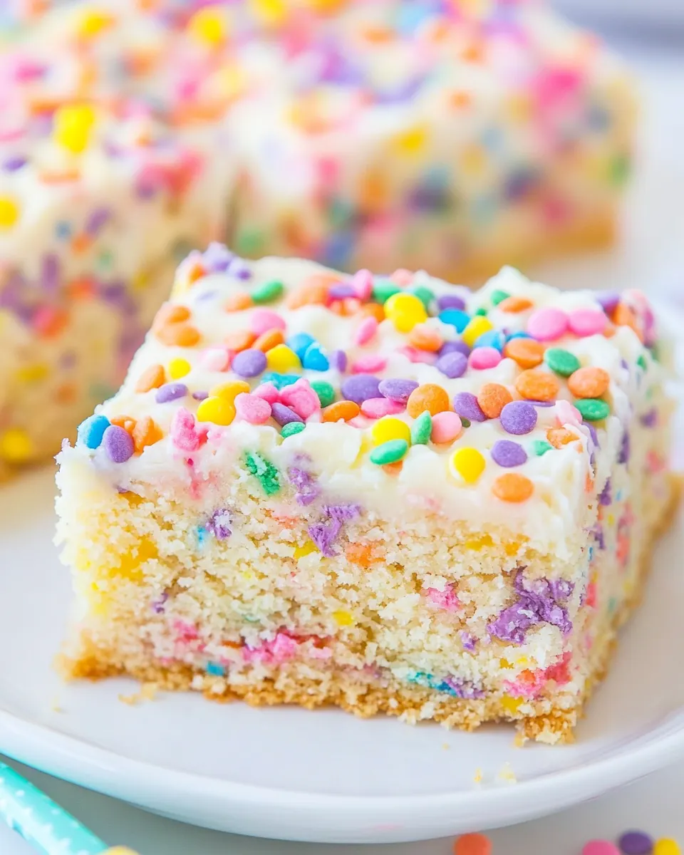 Springtime Sugar Cookie Bars with Cream Cheese Frosting