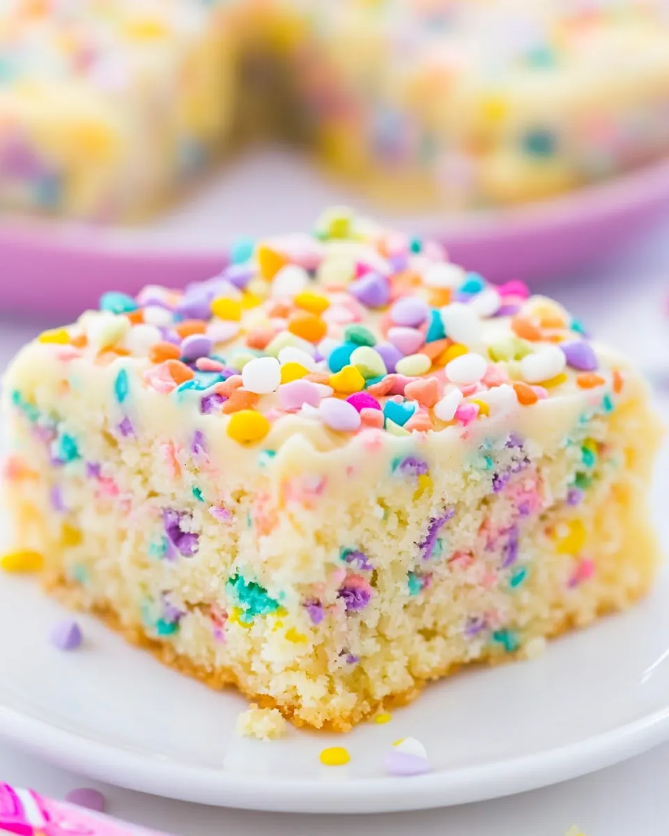 Springtime Sugar Cookie Bars with Cream Cheese Frosting