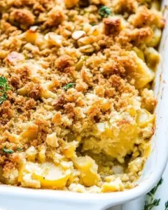 Squash Casserole with Stuffing Top