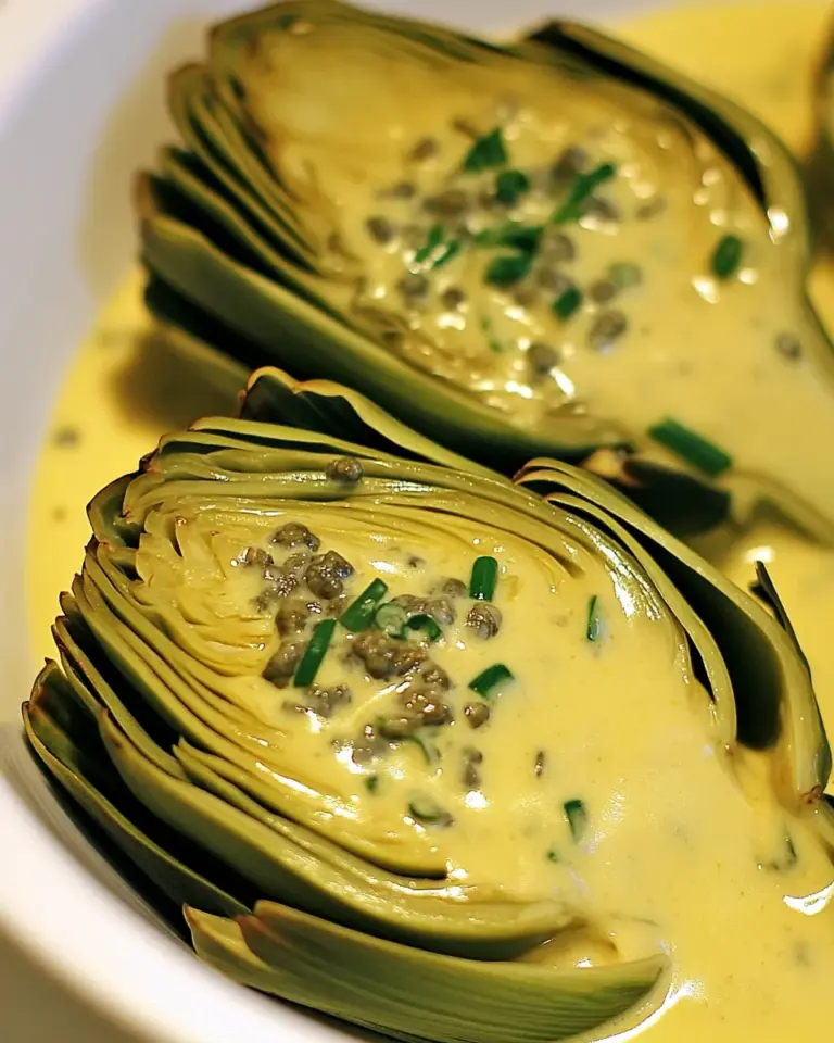 Steamed Artichokes with Caper Scallion Mayonnaise