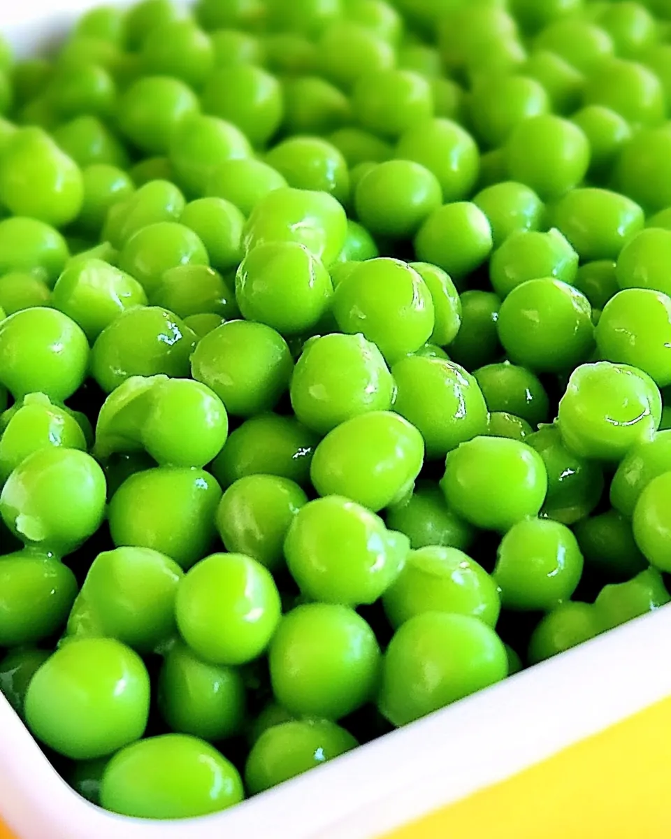 Steamed Peas in the Microwave