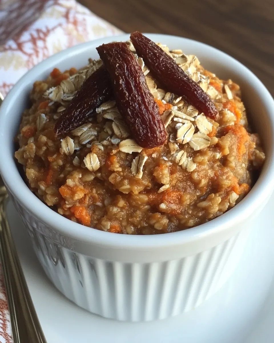 Steel Cut Carrot Cake Oatmeal