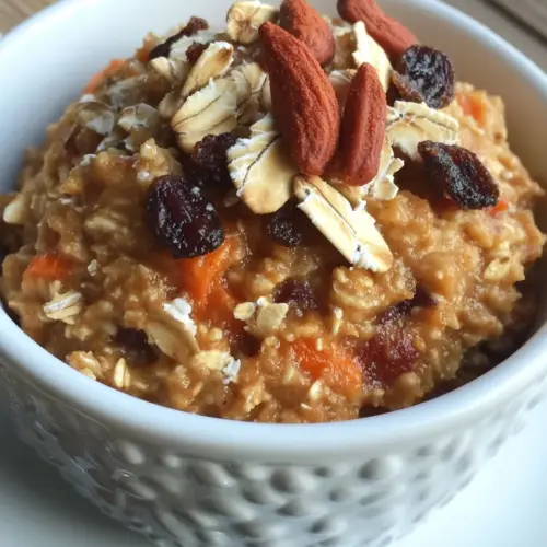 Steel Cut Carrot Cake Oatmeal