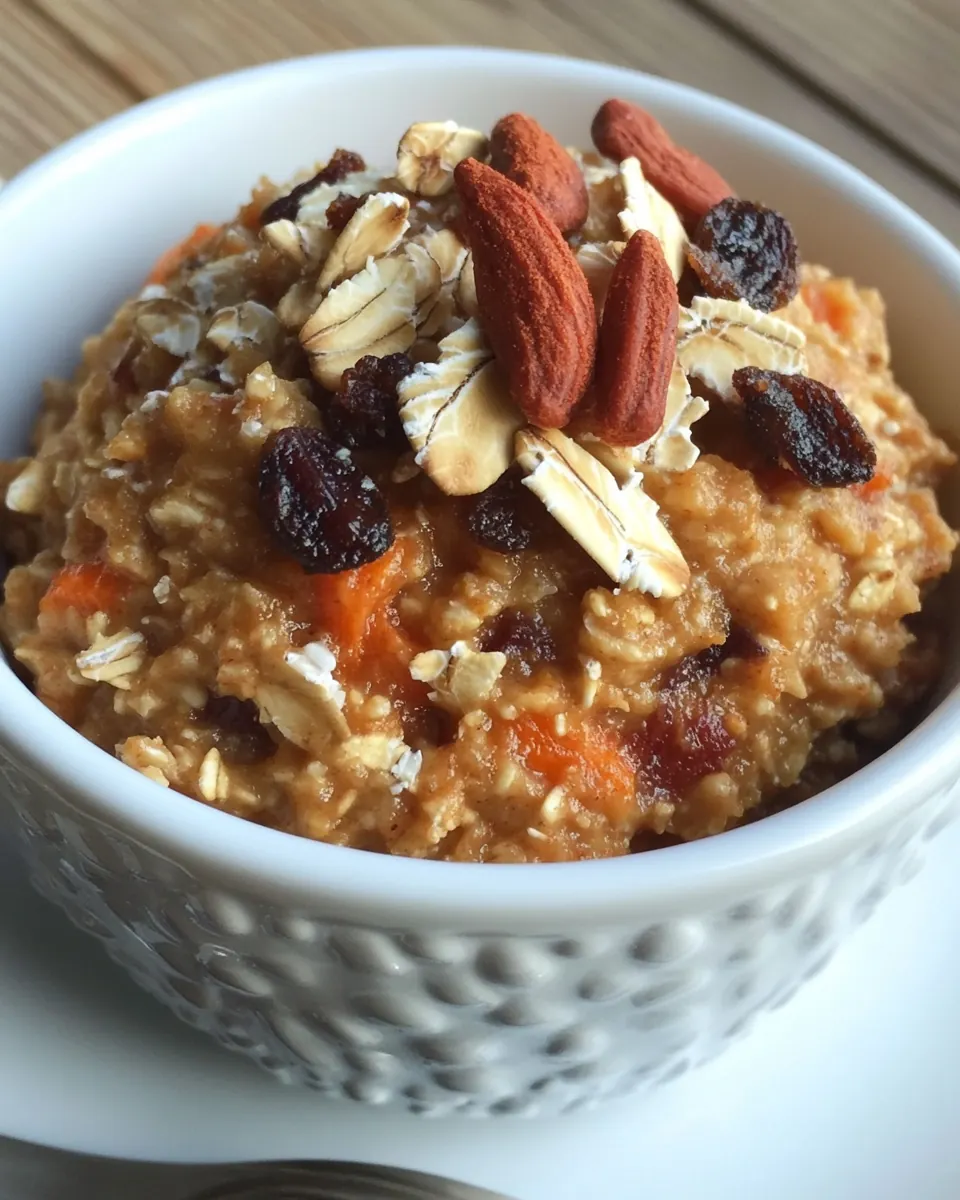 Steel Cut Carrot Cake Oatmeal