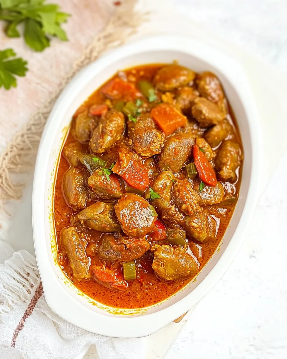 Stewed Chicken Gizzard Recipe