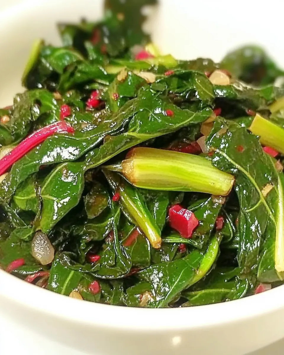 Stir Fried Radish Greens or Swiss Chard