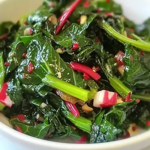Stir Fried Radish Greens or Swiss Chard