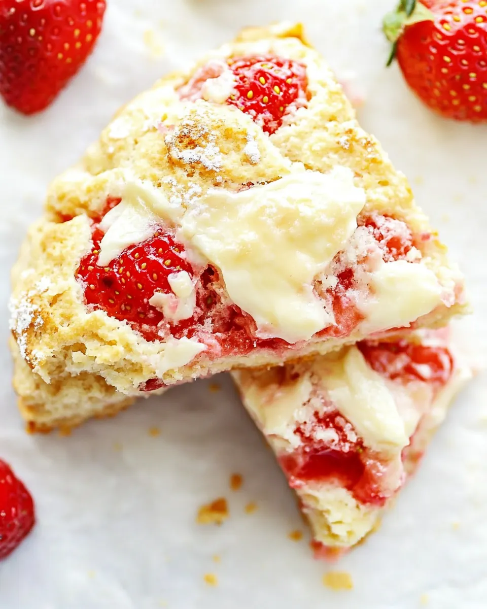Strawberries and Cream Scones