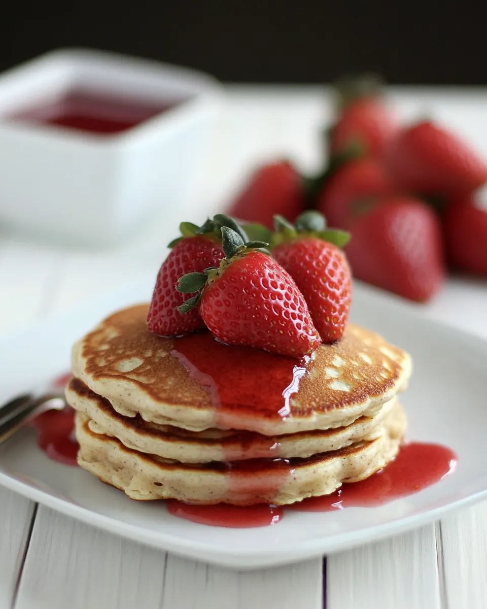 Strawberry Almond Flour Pancakes