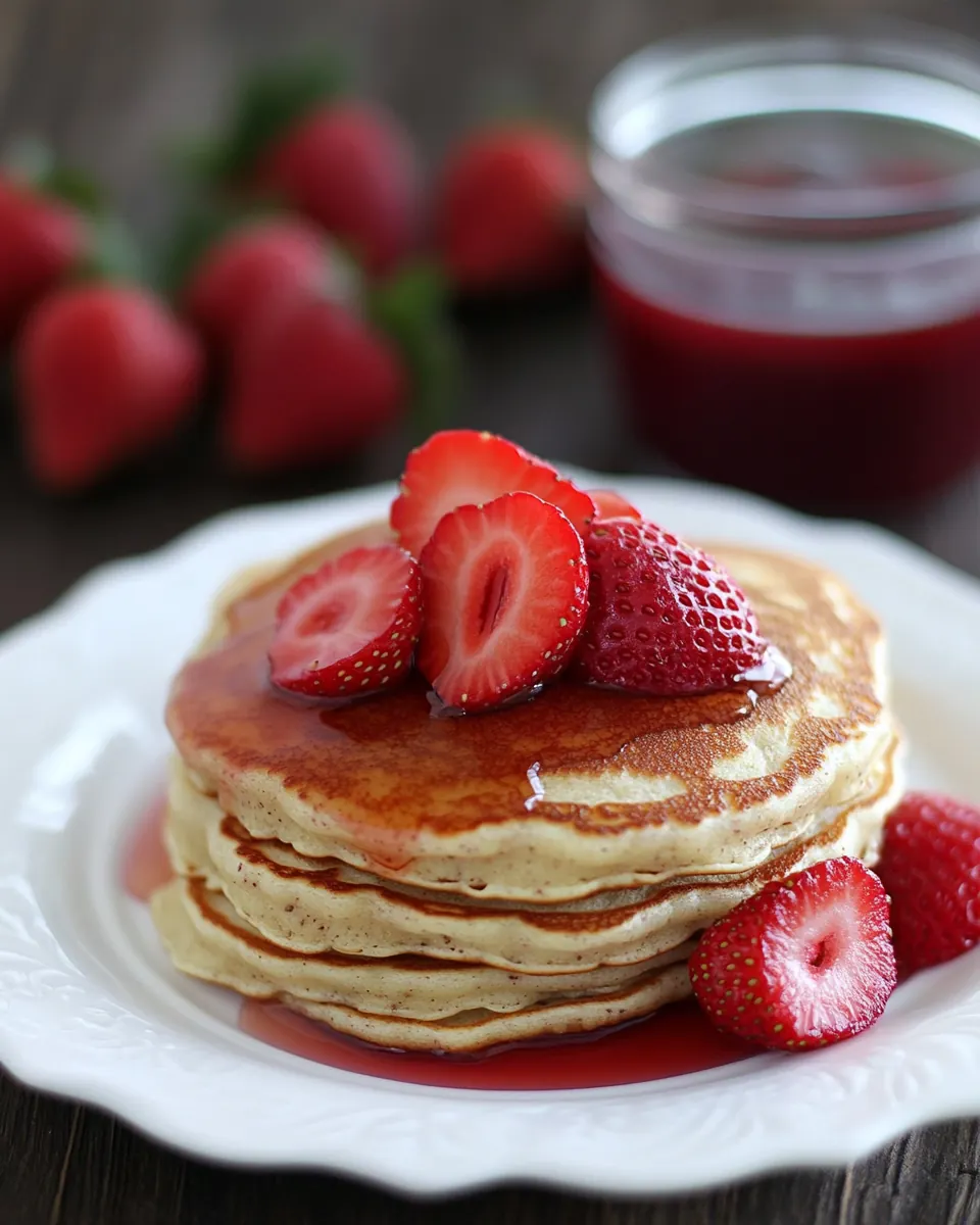 Strawberry Almond Flour Pancakes