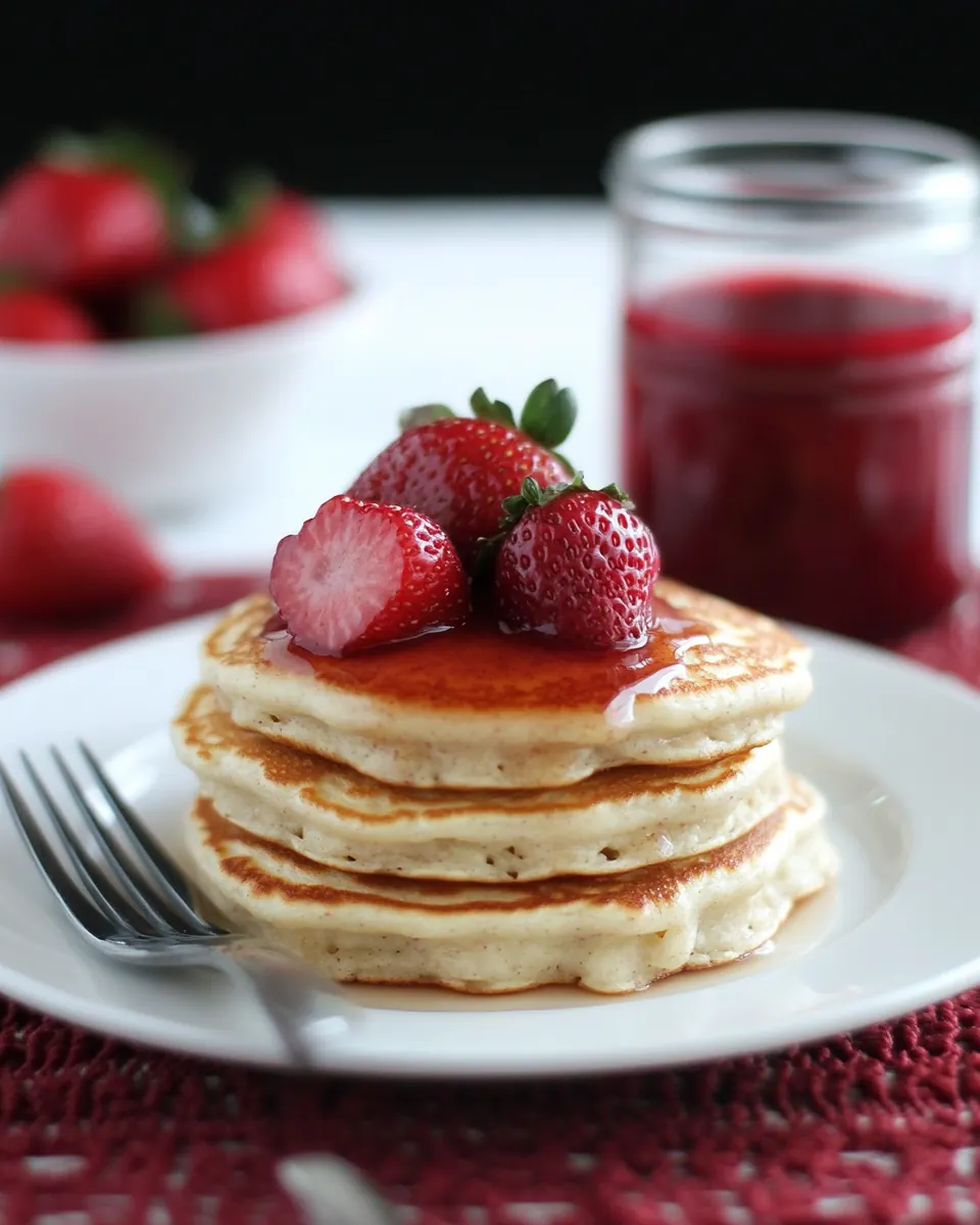 Strawberry Almond Flour Pancakes