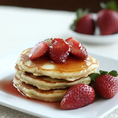 Strawberry Almond Flour Pancakes