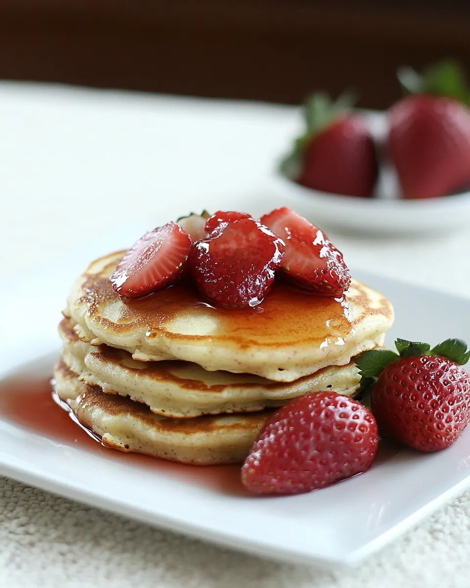 Strawberry Almond Flour Pancakes