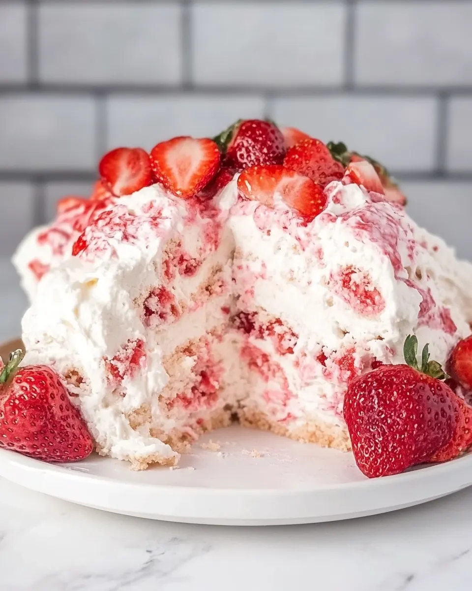 Strawberry Angel Food Cake