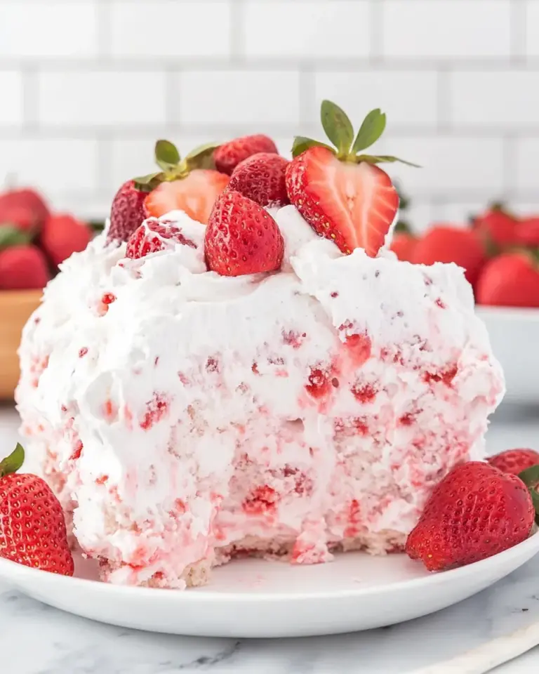 Strawberry Angel Food Cake